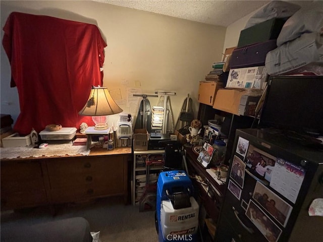 550 W Regent St Unit 338, Inglewood, CA 90301 - home office featuring a textured ceiling and carpet