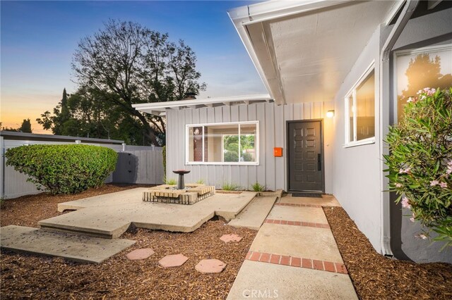 817 W Hollyvale St, Glendora, CA 91740 - doorway to property featuring board and batten siding