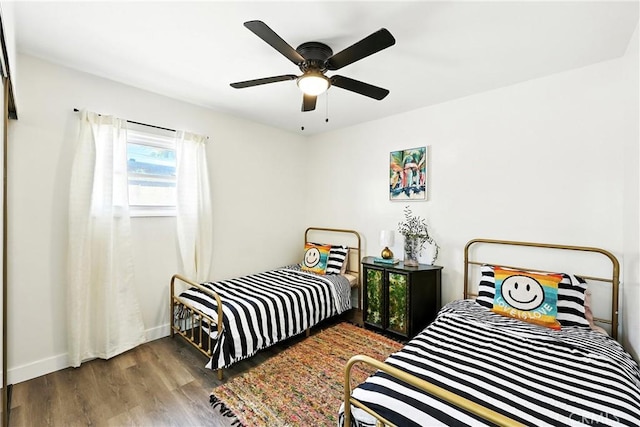 16874 Athol St, Fontana, CA 92335 - bedroom featuring wood finished floors and a ceiling fan