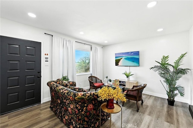 16874 Athol St, Fontana, CA 92335 - living area with wood finished floors and recessed lighting