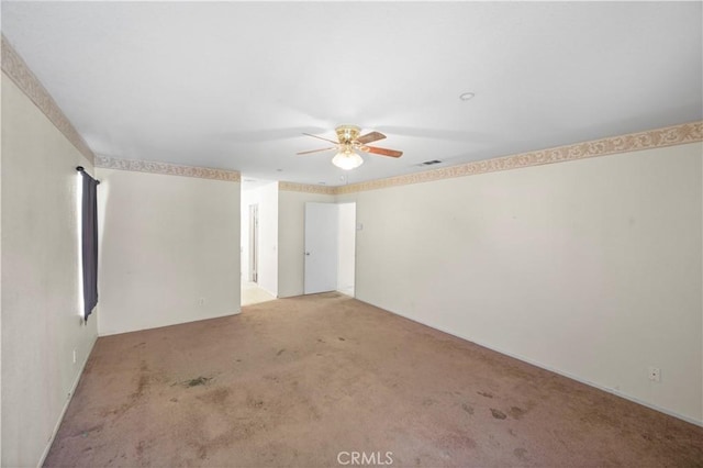 15372 Brandon Ln, Fontana, CA 92337 - spare room with light colored carpet and a ceiling fan