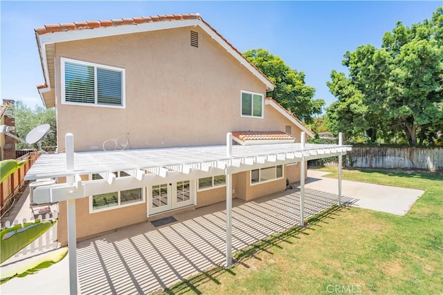 24046 Lindley St, Mission Viejo, CA 92691 - back of house featuring a pergola, stucco siding, and a patio area
