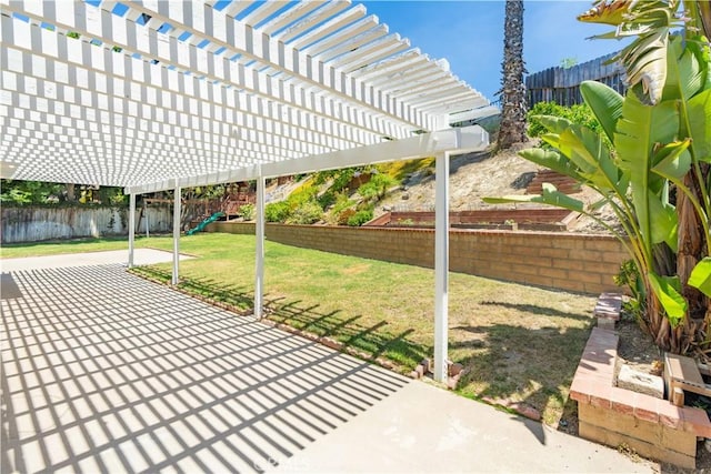 24046 Lindley St, Mission Viejo, CA 92691 - fenced backyard featuring a patio area and a pergola