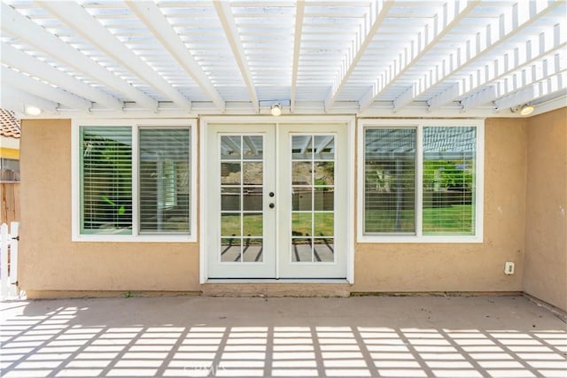 24046 Lindley St, Mission Viejo, CA 92691 - view of patio with french doors and a pergola