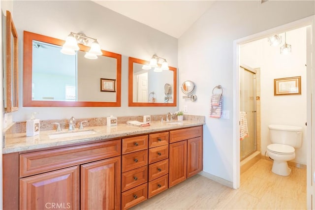 24046 Lindley St, Mission Viejo, CA 92691 - full bath with double vanity and a stall shower