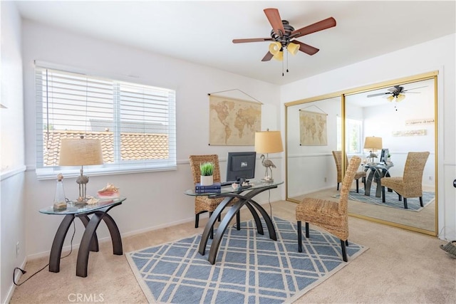 24046 Lindley St, Mission Viejo, CA 92691 - office featuring carpet and a ceiling fan