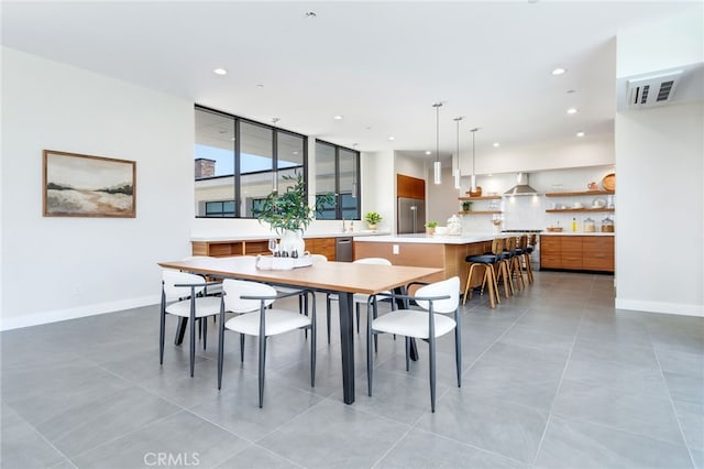 1912 Edgefair Ln, Redlands, CA 92373 - dining area featuring recessed lighting and light tile patterned floors