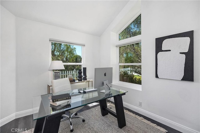 24532 La Cienega St, Laguna Hills, CA 92653 - office space featuring lofted ceiling and wood finished floors