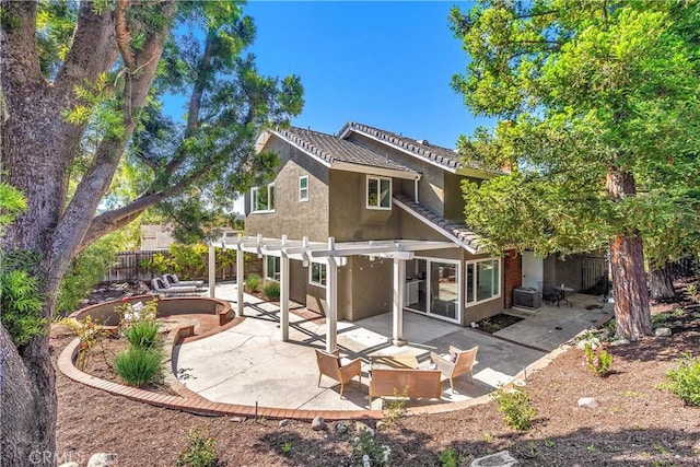 24532 La Cienega St, Laguna Hills, CA 92653 - rear view of house with a tile roof, a pergola, stucco siding, and a patio area