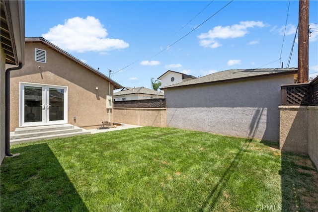 5116 Faust Ave, Lakewood, CA 90713 - view of yard featuring french doors and entry steps