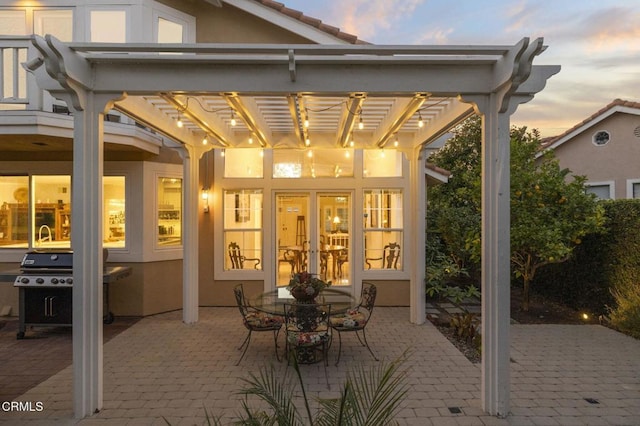 2106 Fox Den Ct, Oxnard, CA 93036 - view of patio featuring a pergola and area for grilling