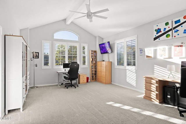 2106 Fox Den Ct, Oxnard, CA 93036 - office area featuring ceiling fan and carpet flooring