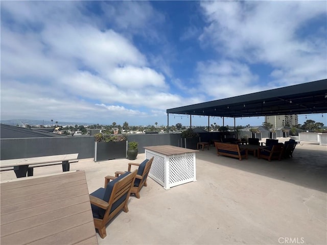 838 Pine Ave Unit 510, Long Beach, CA 90813 - view of patio featuring a gazebo, an outdoor living space, and outdoor dining space