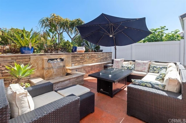 4863 Marathon Way, Oceanside, CA 92056 - view of patio / terrace with an outdoor hangout area