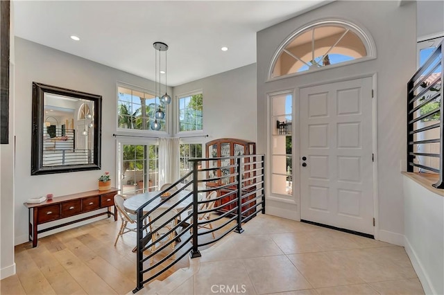 19325 Peachtree Ln, Huntington Beach, CA 92648 - entryway featuring baseboards and recessed lighting