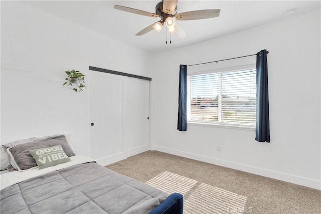 12207 Snapping Turtle Rd, Apple Valley, CA 92308 - carpeted bedroom featuring a closet and ceiling fan