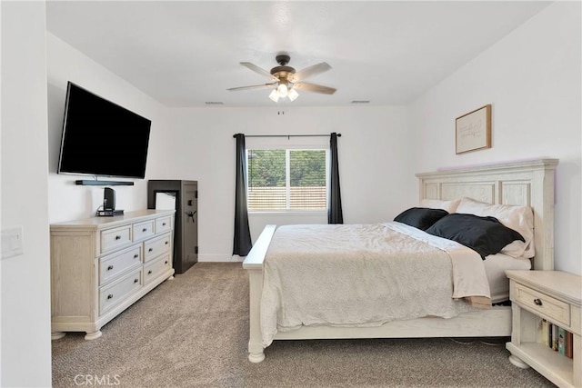 12207 Snapping Turtle Rd, Apple Valley, CA 92308 - bedroom featuring light carpet and ceiling fan