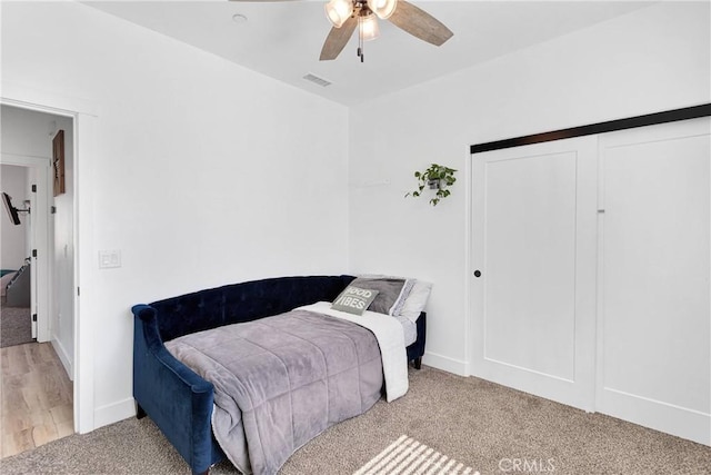 12207 Snapping Turtle Rd, Apple Valley, CA 92308 - bedroom featuring carpet and ceiling fan