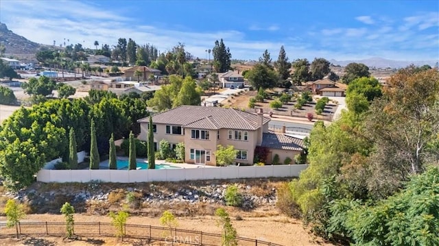16858 Mariposa Ave, Riverside, CA 92504 - aerial view of property and surrounding area featuring a mountainous background