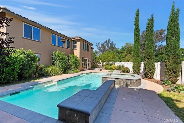 16858 Mariposa Ave, Riverside, CA 92504 - view of pool with a patio and a pool with connected hot tub