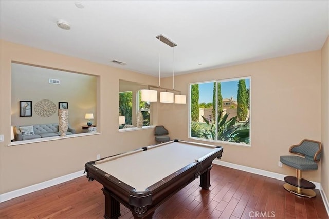 16858 Mariposa Ave, Riverside, CA 92504 - rec room featuring wood finished floors and billiards