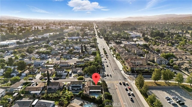 2007 Socrates Ave, Simi Valley, CA 93065 - aerial view of property's location with a mountainous background and nearby suburban area