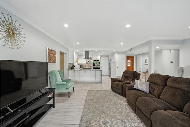 2007 Socrates Ave, Simi Valley, CA 93065 - living area with recessed lighting and ornamental molding