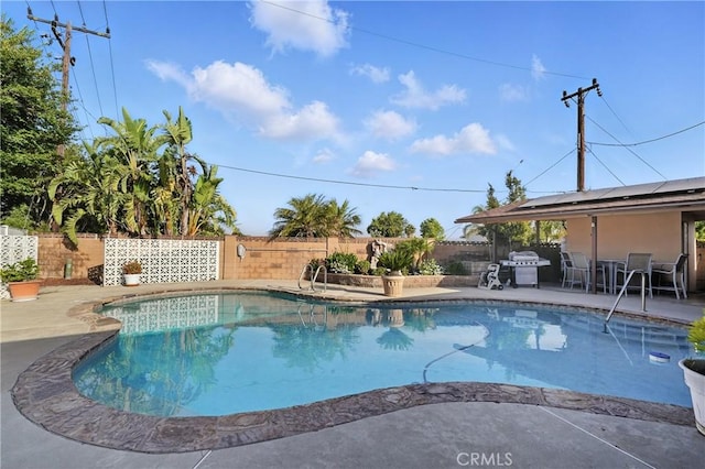 2007 Socrates Ave, Simi Valley, CA 93065 - view of swimming pool with a fenced backyard, a patio area, and a grill