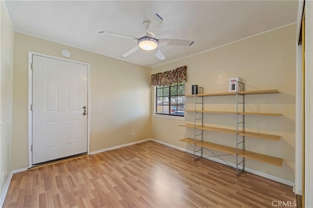 8038 Cyclamen Way, Buena Park, CA 90620 - unfurnished room featuring light wood-style flooring and a ceiling fan
