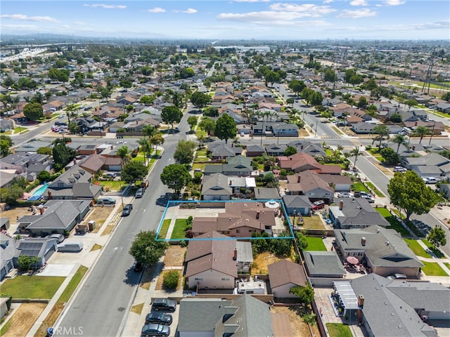 8038 Cyclamen Way, Buena Park, CA 90620 - aerial view of residential area with property parcel outlined