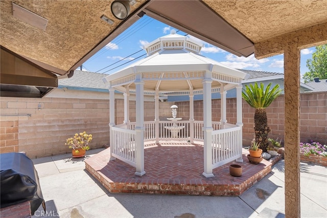 8038 Cyclamen Way, Buena Park, CA 90620 - fenced backyard featuring a gazebo, grilling area, and a patio area
