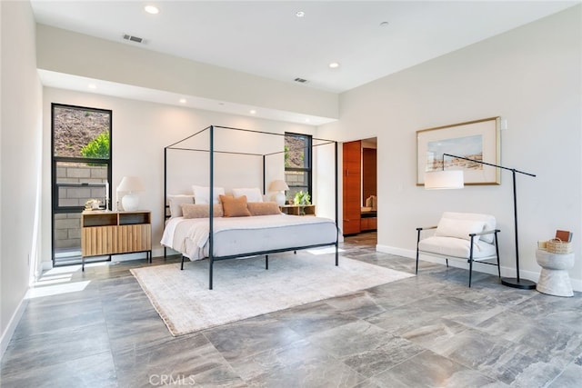 1922 Edgefair Ln, Redlands, CA 92373 - bedroom featuring marble tiled floors and recessed lighting