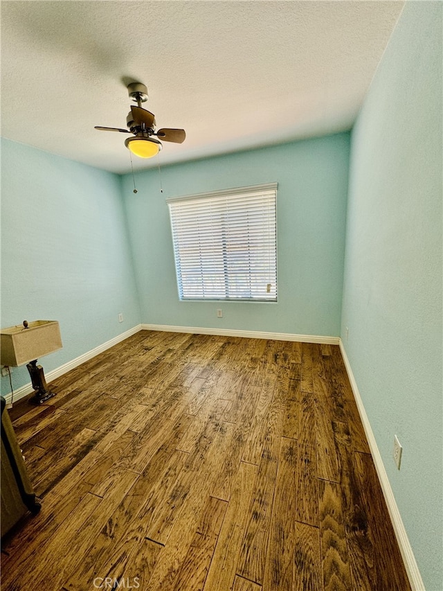 6159 Fleetwood Ln, Chino Hills, CA 91709 - empty room with wood finished floors, ceiling fan, and a textured ceiling
