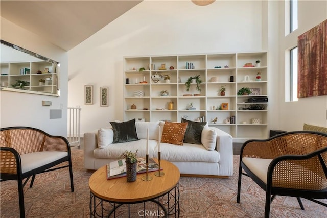 1830 N Alvarado St Unit 14, Los Angeles, CA 90026 - living room featuring high vaulted ceiling