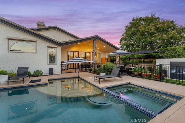 810 E Dalton Ave, Glendora, CA 91741 - view of pool featuring a patio and a pool with connected hot tub