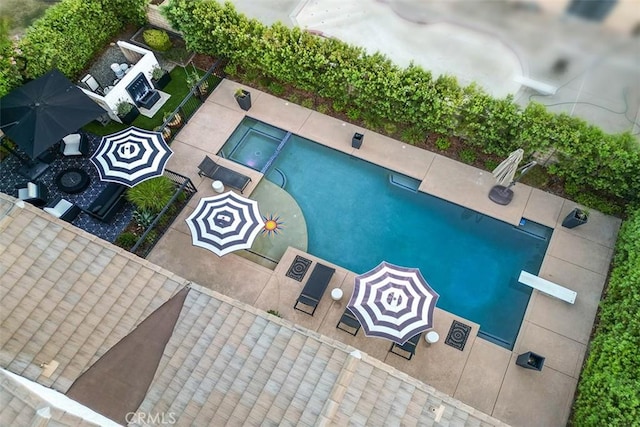 810 E Dalton Ave, Glendora, CA 91741 - drone / aerial view of a pool area