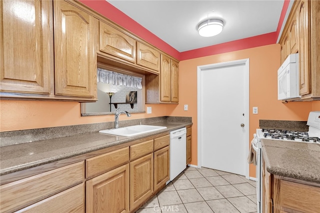 7219 Font Ave, Jurupa Valley, CA 92509 - kitchen with white appliances and light tile patterned floors