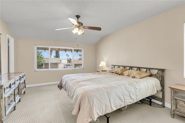 7219 Font Ave, Jurupa Valley, CA 92509 - bedroom featuring light colored carpet, lofted ceiling, and ceiling fan