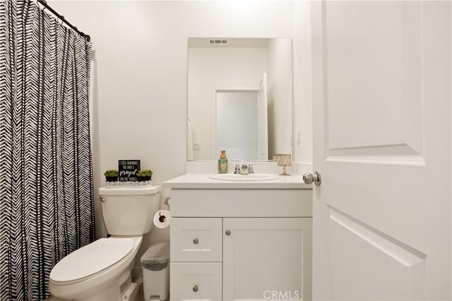 11624 Sky Pointe Dr, Desert Hot Springs, CA 92240 - full bathroom with vanity and a shower with curtain