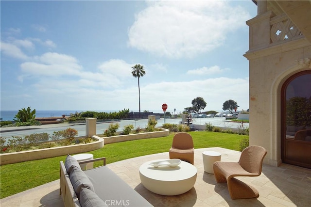 3300 Ocean Blvd, Corona Del Mar, CA 92625 - view of patio / terrace with a water view