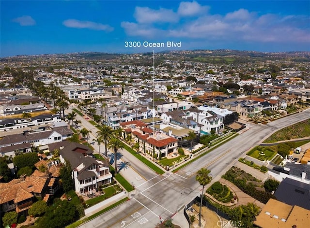 3300 Ocean Blvd, Corona Del Mar, CA 92625 - aerial overview of property's location with nearby suburban area