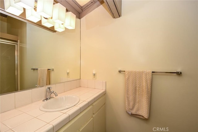 4308 Crown Ranch Rd, Corona, CA 92881 - bathroom with vanity and an enclosed shower