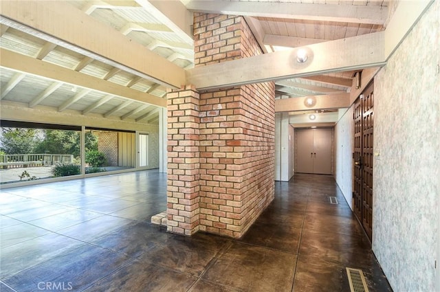 4308 Crown Ranch Rd, Corona, CA 92881 - corridor with wooden ceiling