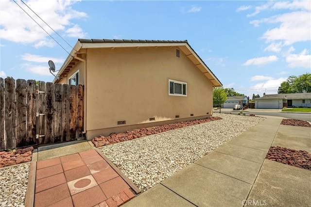 2464 Maclennan St, Napa, CA 94558 - view of home's exterior featuring crawl space and stucco siding