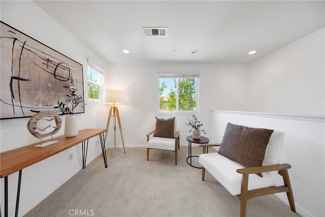 13450 Prosperity Pl, Garden Grove, CA 92843 - living area featuring carpet, plenty of natural light, and recessed lighting