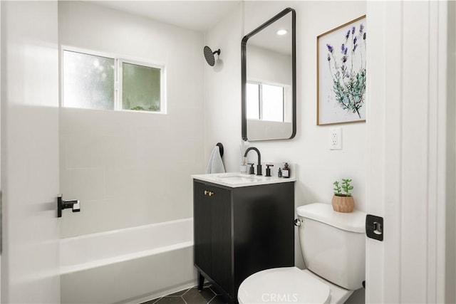 1604 W 125th St, Los Angeles, CA 90047 - full bathroom with vanity,  shower combination, and recessed lighting