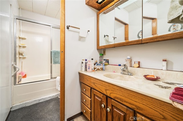 618 E 2nd St, Rialto, CA 92376 - full bathroom with vanity and enclosed tub / shower combo