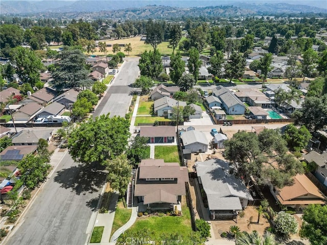 2311 6th St, La Verne, CA 91750 - aerial overview of property's location with nearby suburban area and a mountain backdrop