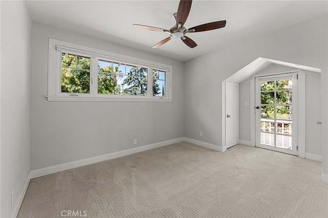 2311 6th St, La Verne, CA 91750 - spare room with a ceiling fan, healthy amount of natural light, and light colored carpet