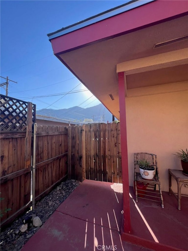 583 S Calle, Abronia, Palm Springs, CA 92264 - view of patio with a mountain view